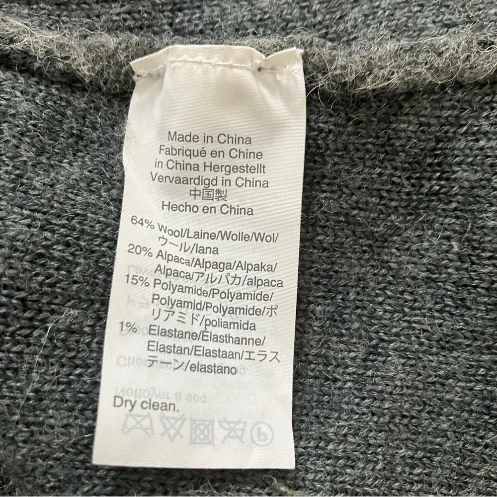 J Crew Collection Alpaca Wool Double Breasted Collarless Sweater Coat Cardigan
